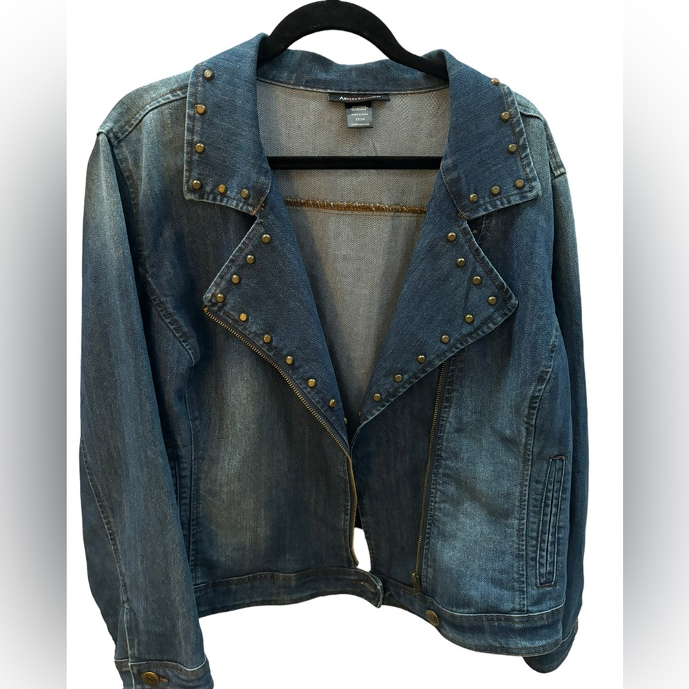 Ashley Stewart Women’s Blue Denim‎ Jacket Size 22/24 - Picture 8 of 8